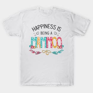 Happiness Is Being A Mammoo Wildflowers Valentines Mothers Day T-Shirt